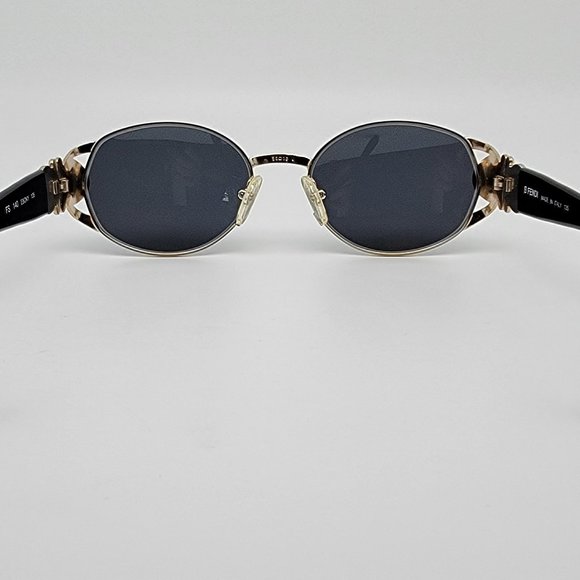 Fendi FS 140 Black Gold Frame Grey Lens Sunglasses w/ Case Italy 52-20-135 main image 11